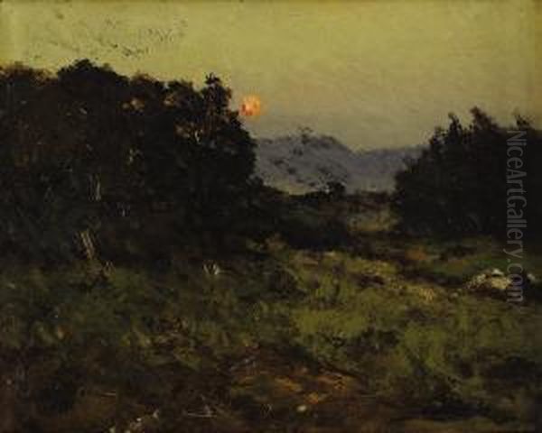 Landscape At Dusk Oil Painting by Elliott Daingerfield