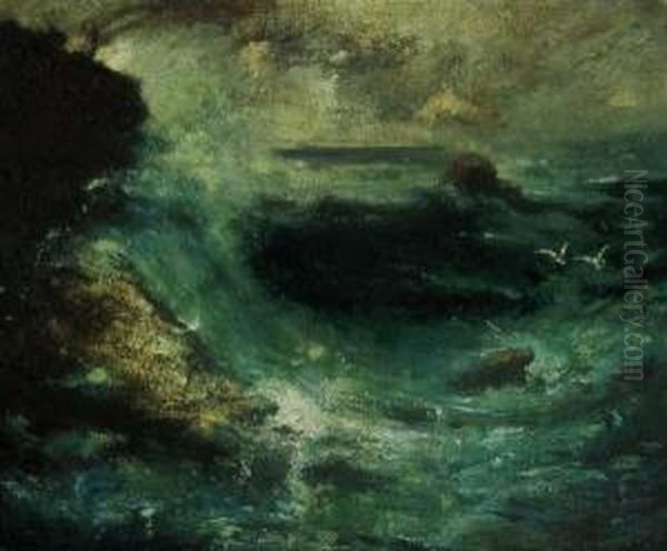 ''troubled Waters'' Oil Painting by Elliott Daingerfield