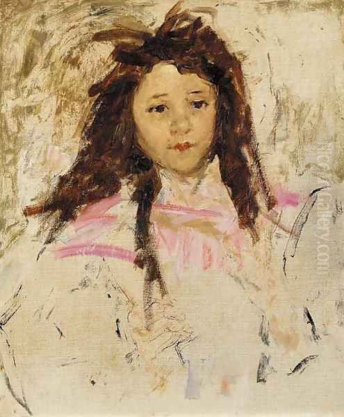 Agnes, age six Oil Painting by Mary Cassatt