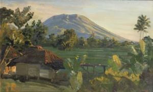 Matin - Landscape On Java Oil Painting by Carel Lodewijk, Dake Jr.