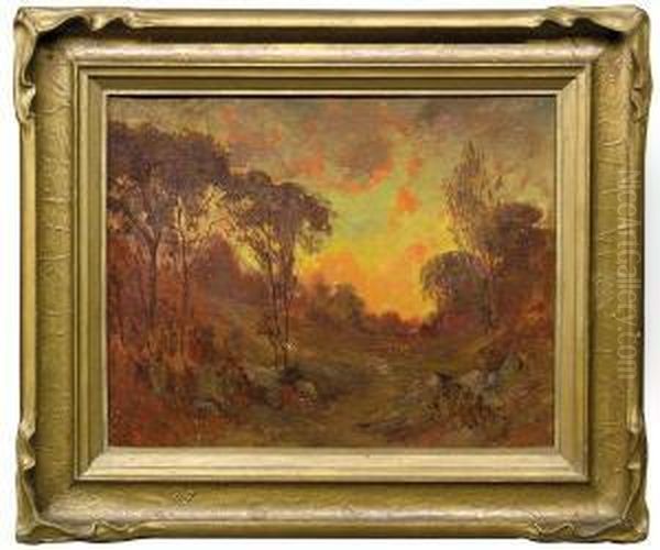 Sunset Scene Oil Painting by Tilden Dakin