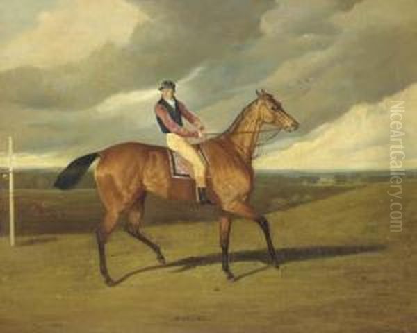 Matilda With Jockey Up Oil Painting by David of York Dalby