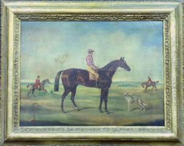 Jockey Up Oil Painting by David of York Dalby