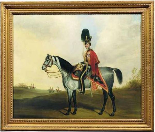 Portrait Of Lieutenant Colonel 
Standish Derby O'grady, Later 2nd Viscount Guillamore (1792-1848) Oil Painting by David of York Dalby