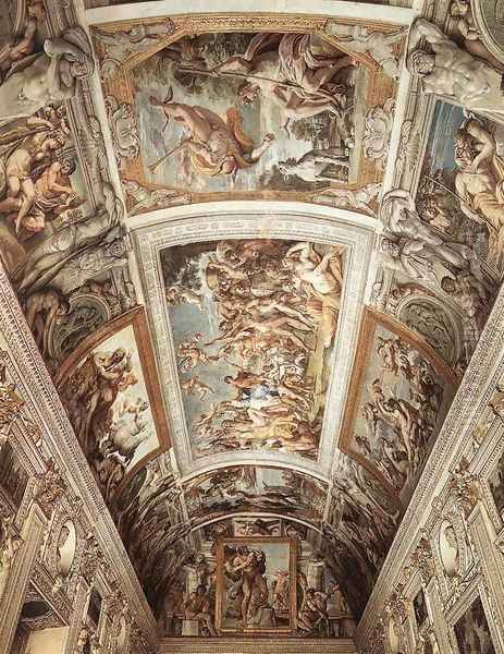 Farnese Ceiling Fresco Oil Painting by Annibale Carracci