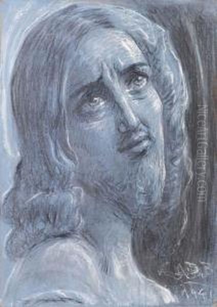 Volto Di Cristo Oil Painting by Angelo Dall'Oca Bianca