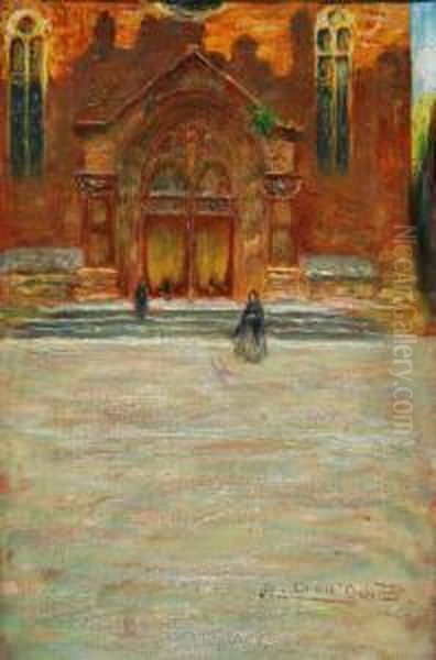 L'ingresso Del Duomo Oil Painting by Angelo Dall'Oca Bianca