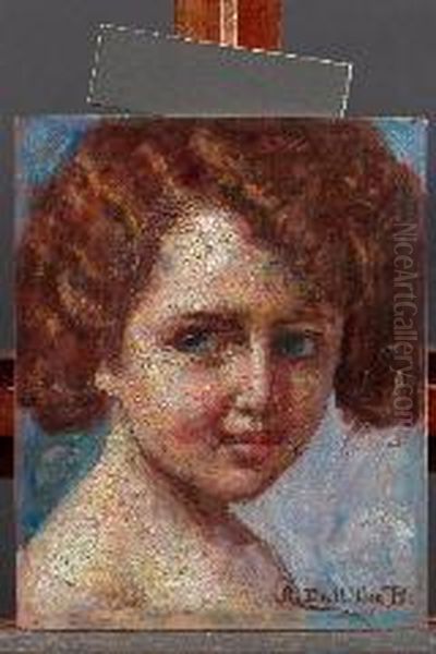 Bambina Oil Painting by Angelo Dall'Oca Bianca