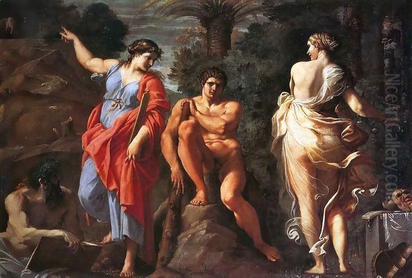 Hercules at the Crossroads Oil Painting by Annibale Carracci