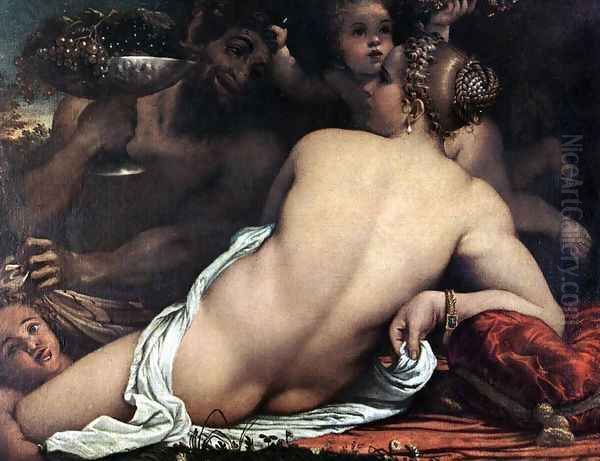 Venus with a Satyr and Cupids c. 1588 Oil Painting by Annibale Carracci