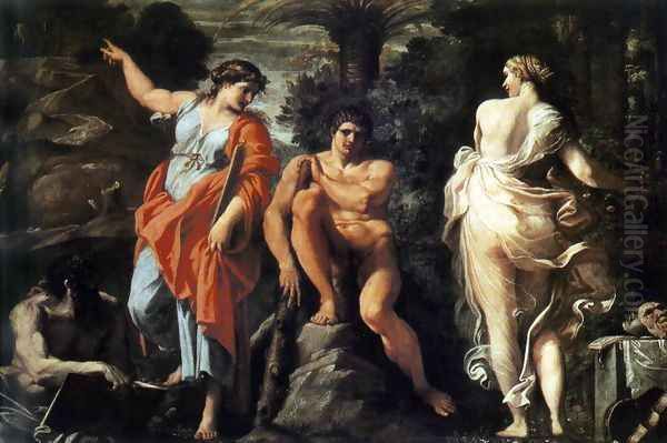 The Choice of Heracles c. 1596 Oil Painting by Annibale Carracci