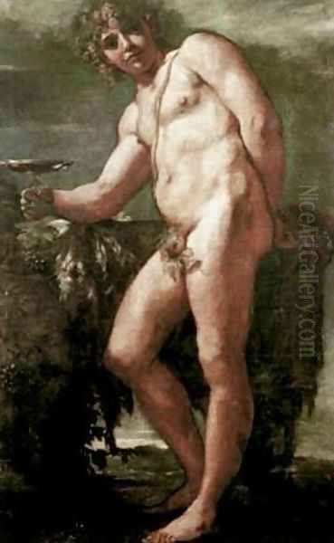 Bacco Oil Painting by Annibale Carracci