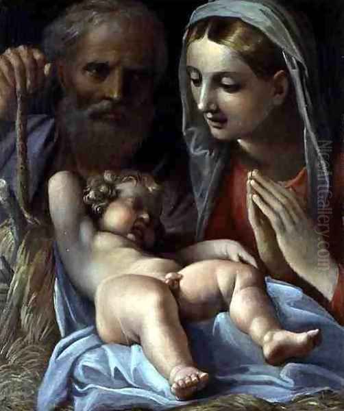 Holy Family Oil Painting by Annibale Carracci