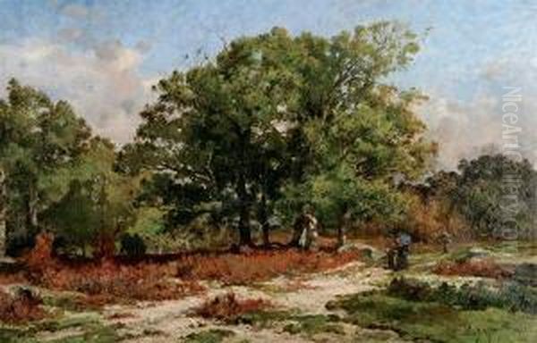 Foret De Fontainebleau Oil Painting by Emile Charles Dameron