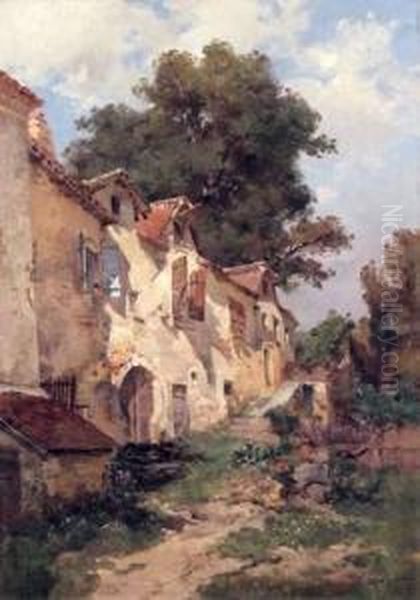 La Ferme Oil Painting by Emile Charles Dameron