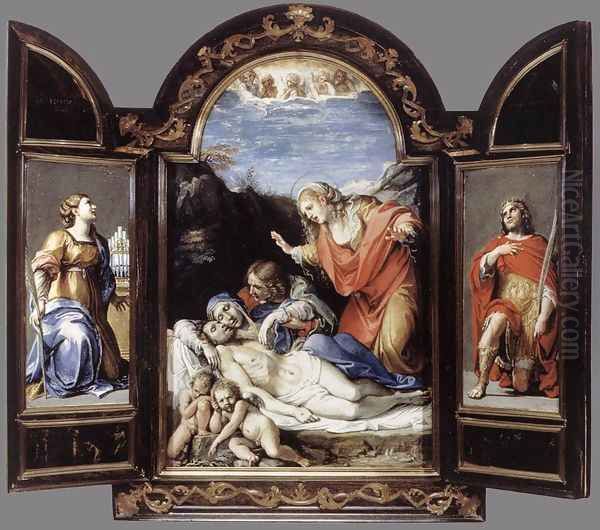 Triptych 1604-05 2 Oil Painting by Annibale Carracci