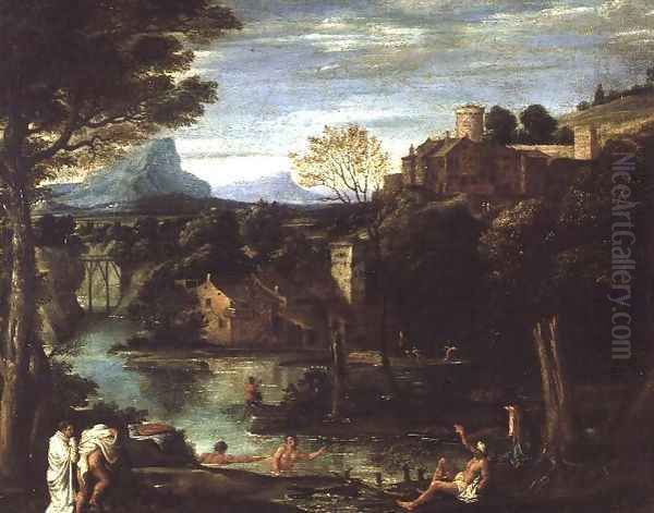 Landscape, c.1602 Oil Painting by Annibale Carracci