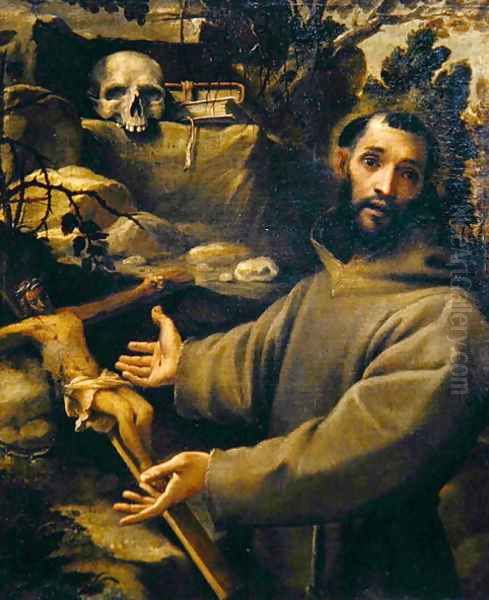 St. Francis, c.1585-86 Oil Painting by Annibale Carracci