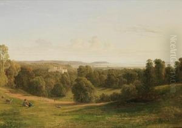 A View Over The Mouth Of The Avon And Kingsweston Near Bristol Oil Painting by Francis Danby