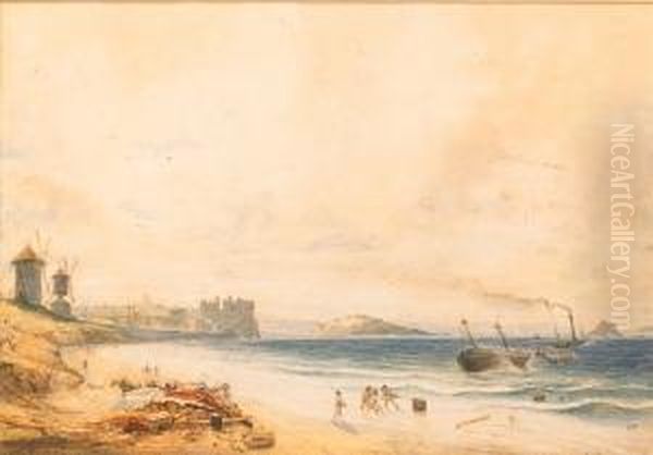 Coastal Scene Oil Painting by Francis Danby