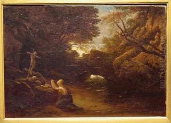 Magdalene In The Wilderness Oil Painting by Francis Danby