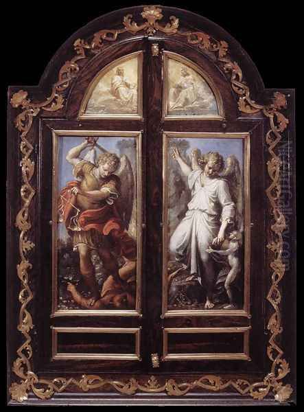 Triptych 1604-05 Oil Painting by Annibale Carracci