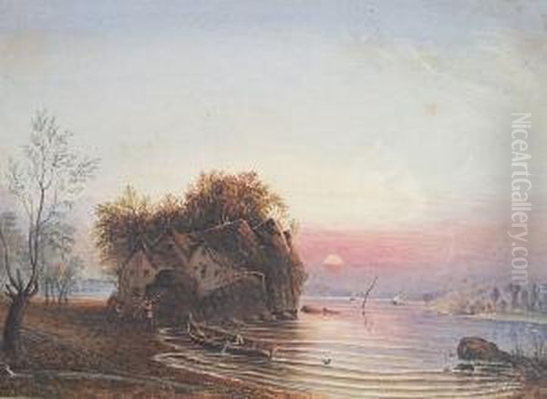 The Fisherman's House Oil Painting by Francis Danby