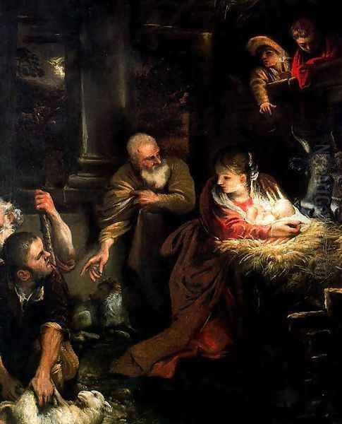 Adoration of the Shepherds Oil Painting by Annibale Carracci