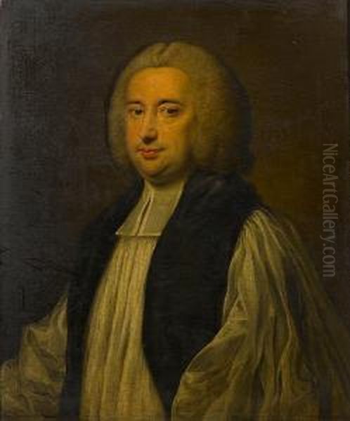 Portrait Of Richard Terrick (1710-1777) Oil Painting by Sir Nathaniel Dance-Holland