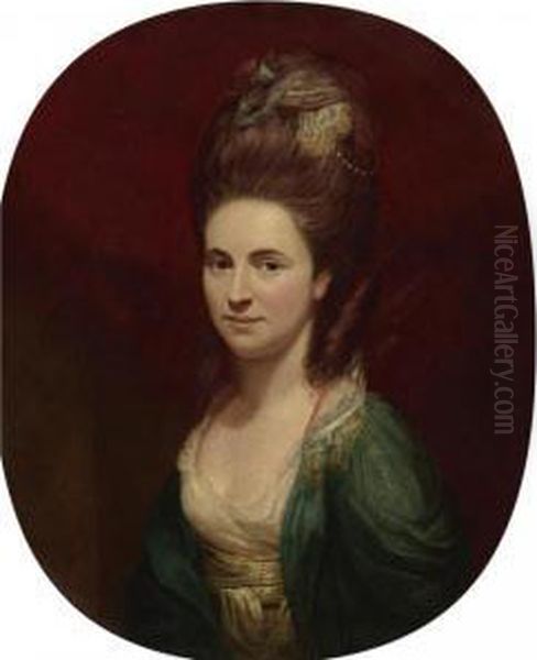 Portrait Of Mrs. Hills by Sir Nathaniel Dance-Holland