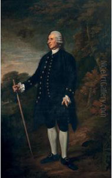 Portrait Of Sir Edward Knatchbull, 7th Bt. (1704-1789) Oil Painting by Sir Nathaniel Dance-Holland