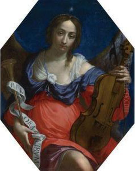 An Allegory Of Fame And Music Oil Painting by Cesare Dandini