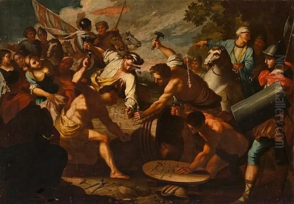 The Death Of Regulus Oil Painting by Pietro Dandini