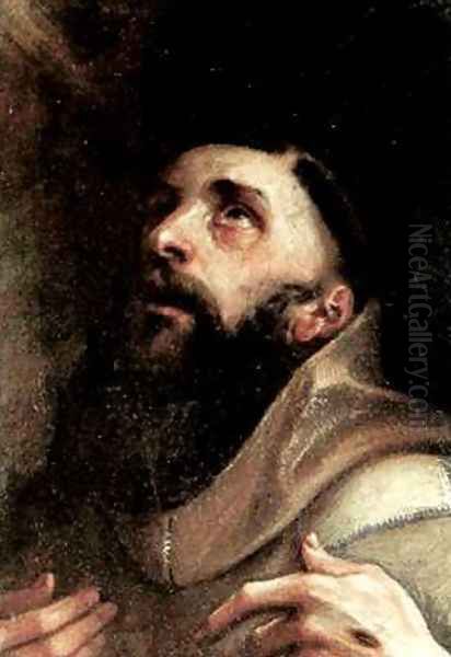 St. Francis of Assisi Oil Painting by Annibale Carracci