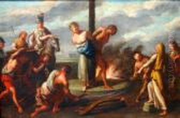 The Martyrdom Of Two Saints Oil Painting by Pietro Dandini