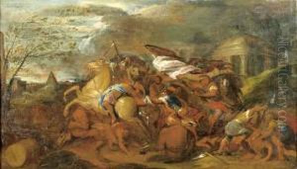 Une Charge De Cavalerie Oil Painting by Pietro Dandini