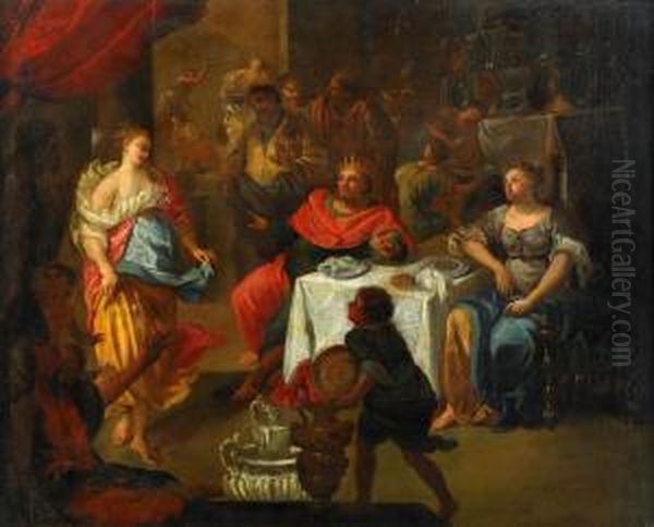 Salome Dansar Infor Herodes Oil Painting by Pietro Dandini