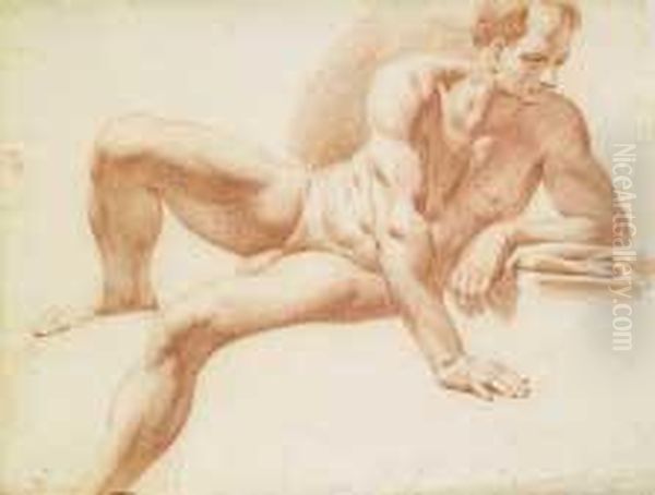 Studio Accademico Di Nudo Maschile Oil Painting by Pietro Dandini