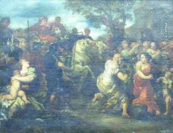 The Triumph Of David Oil Painting by Pietro Dandini