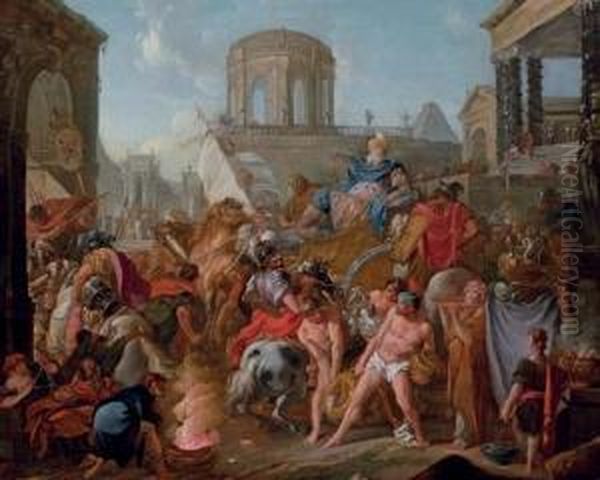 The Triumph Of Scipio Oil Painting by Michel-Francois Dandre-Bardon