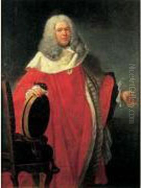 Portrait Du President Du Parlement De Provence D'arbaud-jouques Oil Painting by Michel-Francois Dandre-Bardon