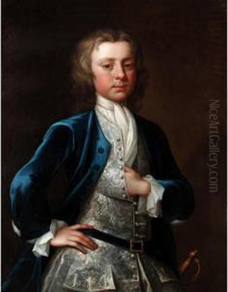 Portrait Of Captain E. Lushington Oil Painting by Bartholomew Dandridge