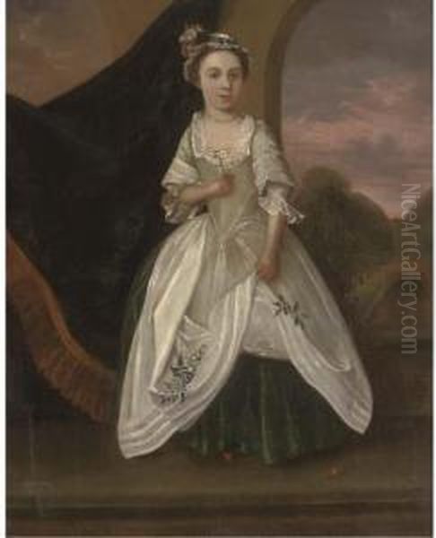 Portrait Of Miss Whitehead Oil Painting by Bartholomew Dandridge