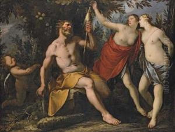 Hercules And Omphale Oil Painting by Stefano Danedi