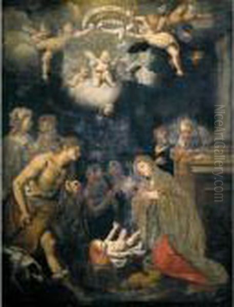 The Adoration Of The Shepherds Oil Painting by Stefano Danedi