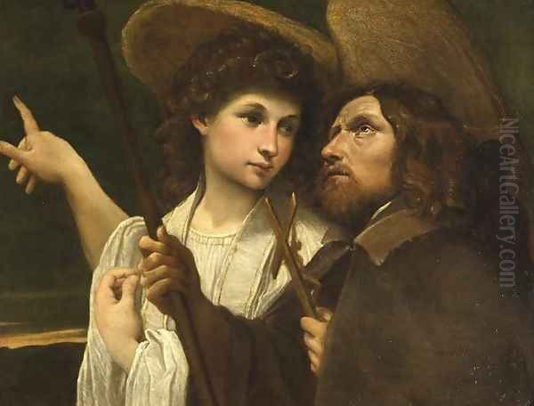 St Roch and the Angel Oil Painting by Annibale Carracci