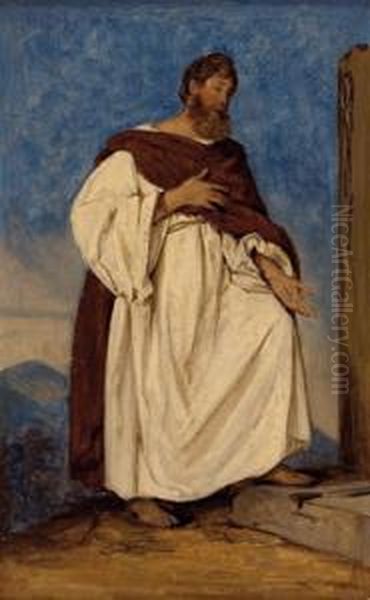 Hl. Bartolomaus Oil Painting by Josef Danhauser