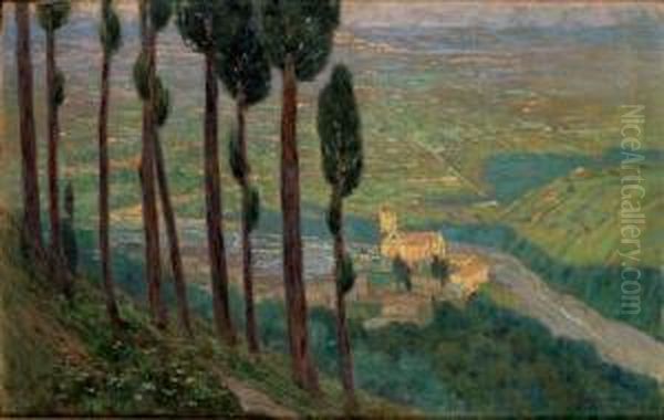 Assisi Oil Painting by Giuseppe Danieli