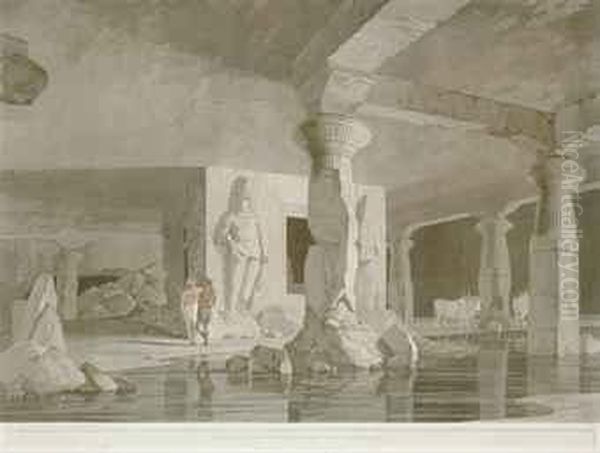 The Entrance To The Elephanta Cave Oil Painting by Thomas Daniell