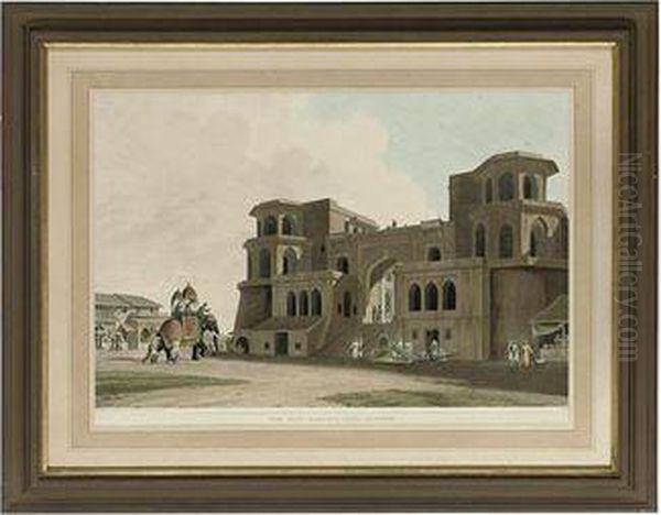 The Punj Mahalla Gate, Lucknow Oil Painting by Thomas Daniell